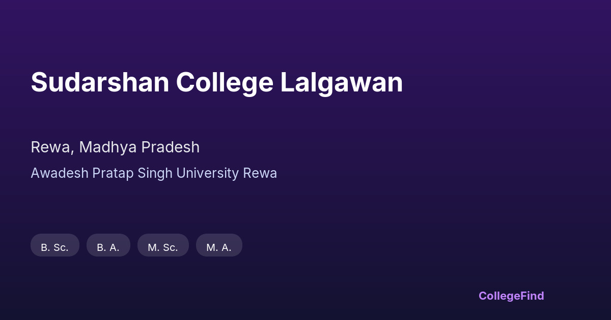 sudarshan college lalgawan