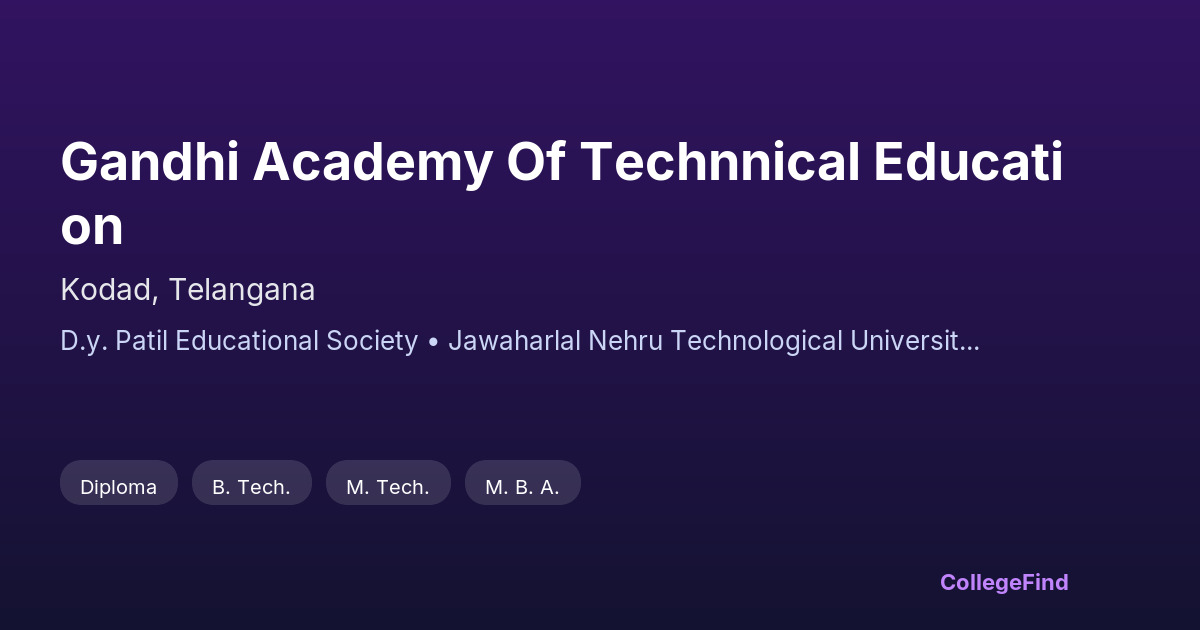 gandhi academy of technnical education