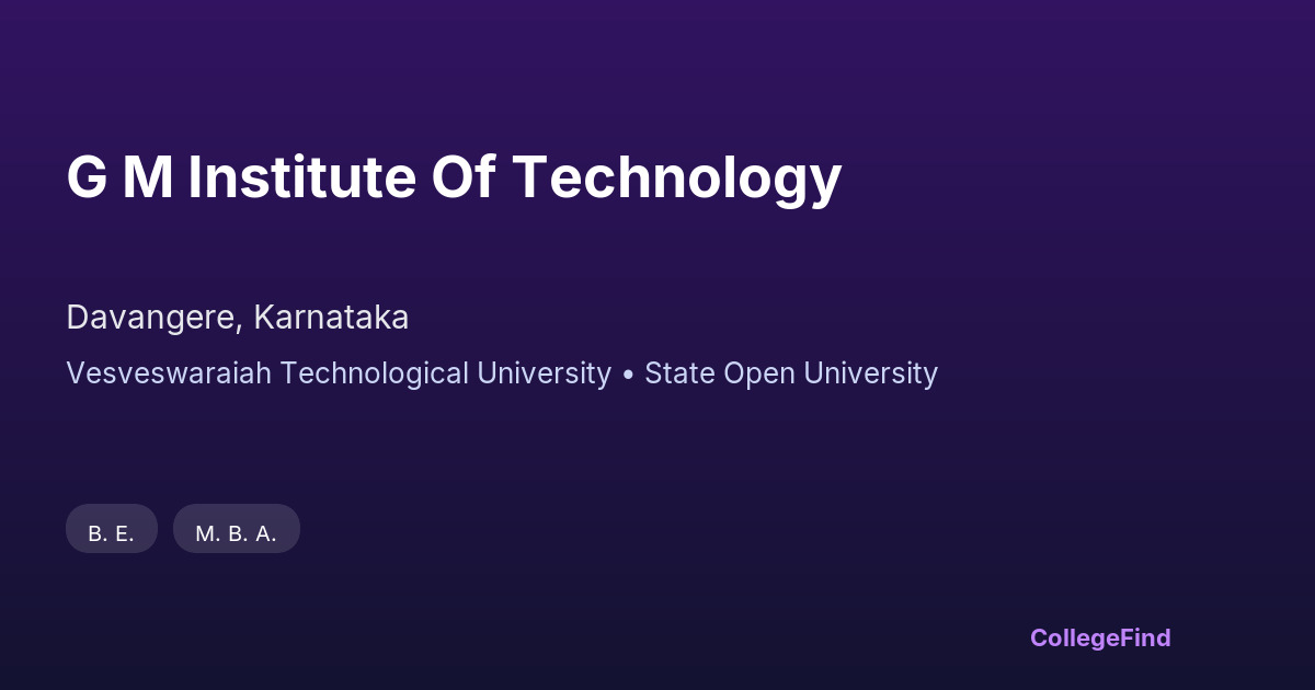 g m institute of technology