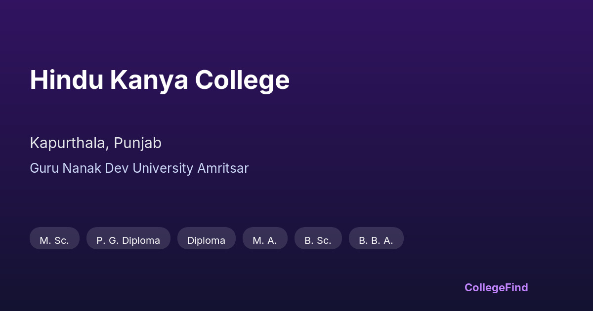 hindu kanya college