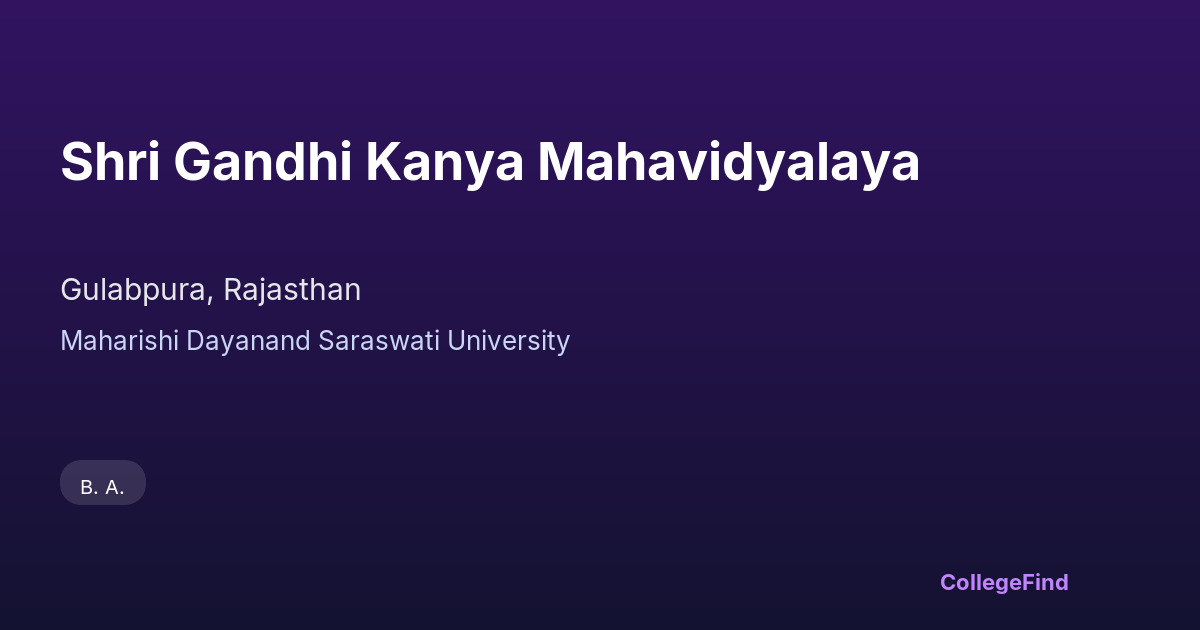 shri gandhi kanya mahavidyalaya