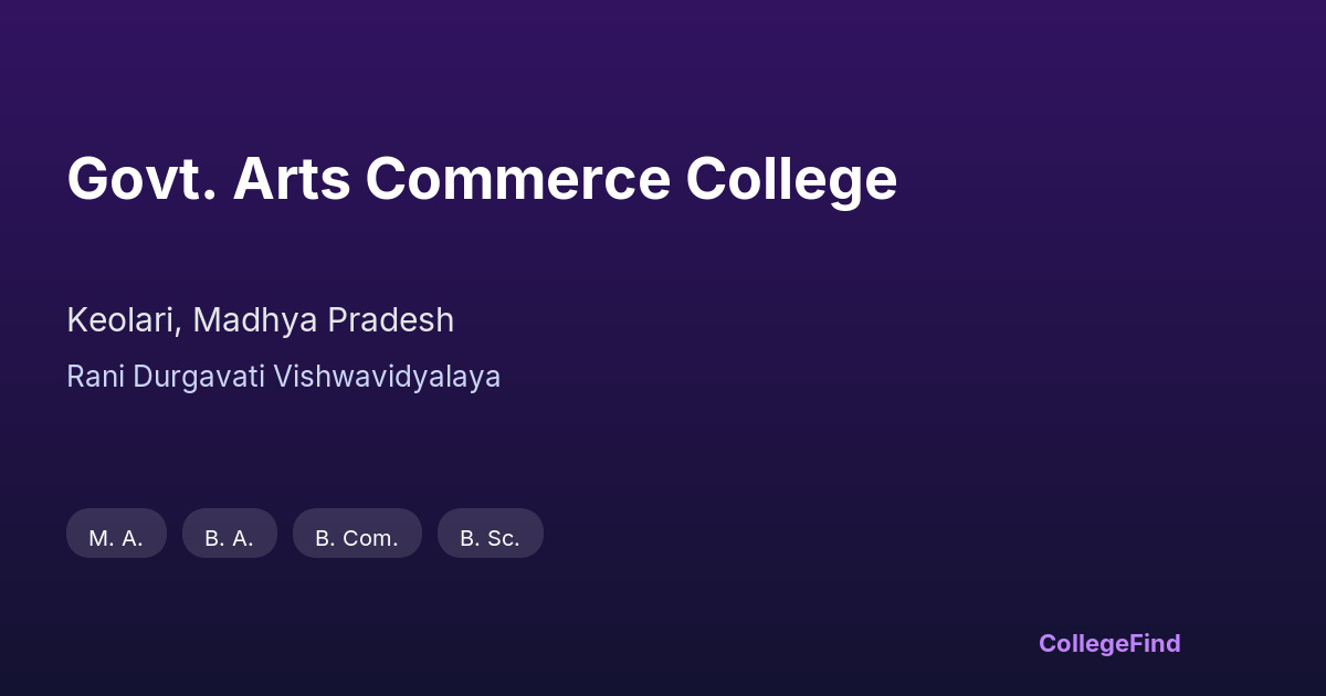 govt. arts commerce college