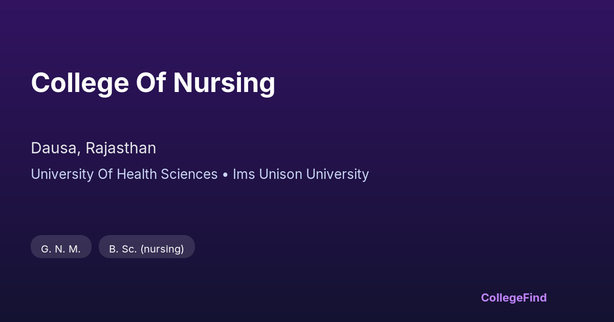 college of nursing