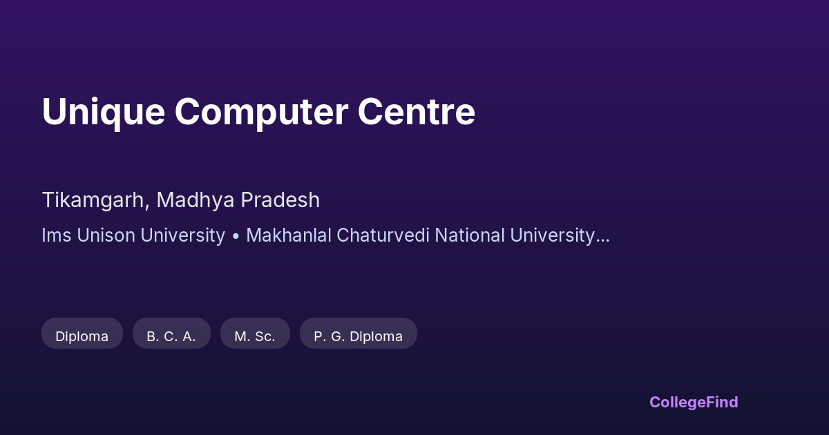 unique computer centre