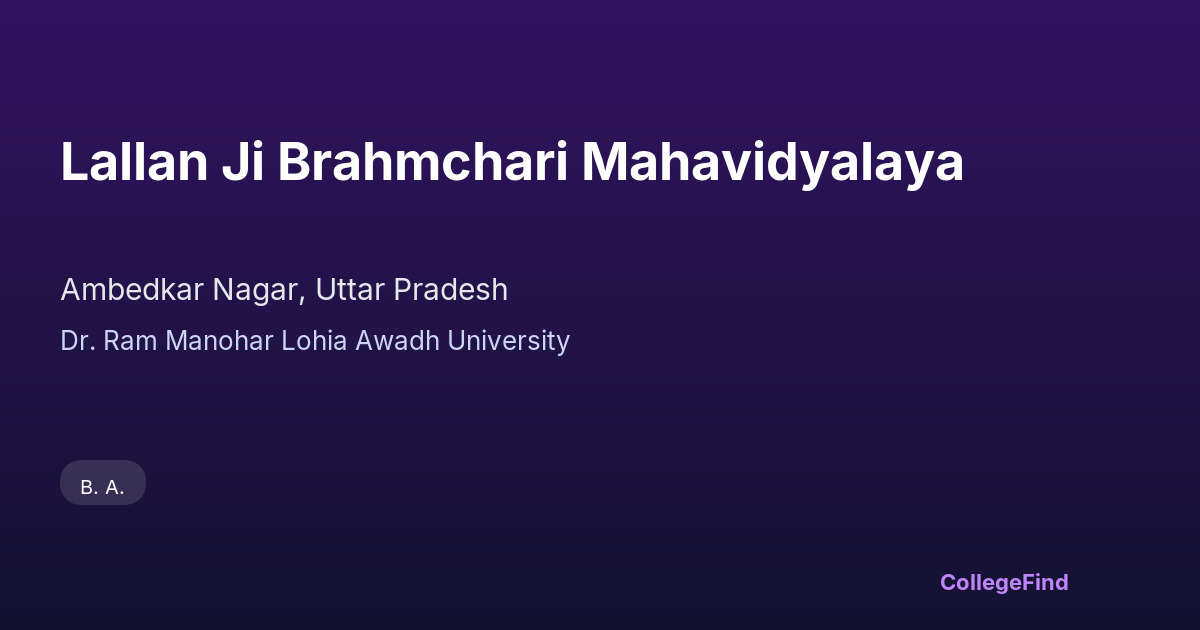lallan ji brahmchari mahavidyalaya