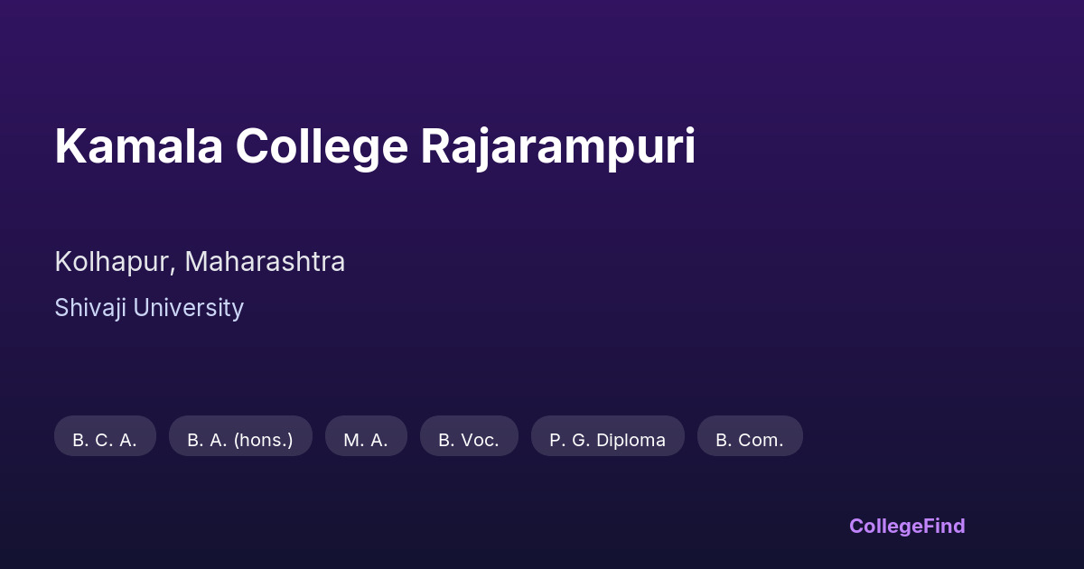kamala college rajarampuri