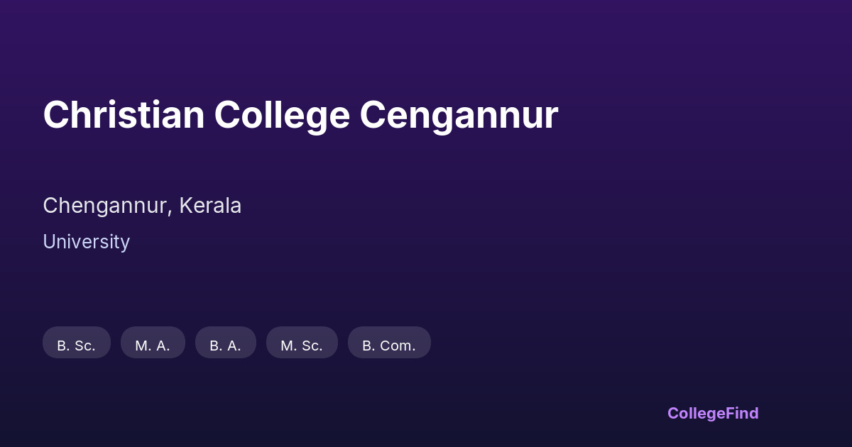 christian college cengannur
