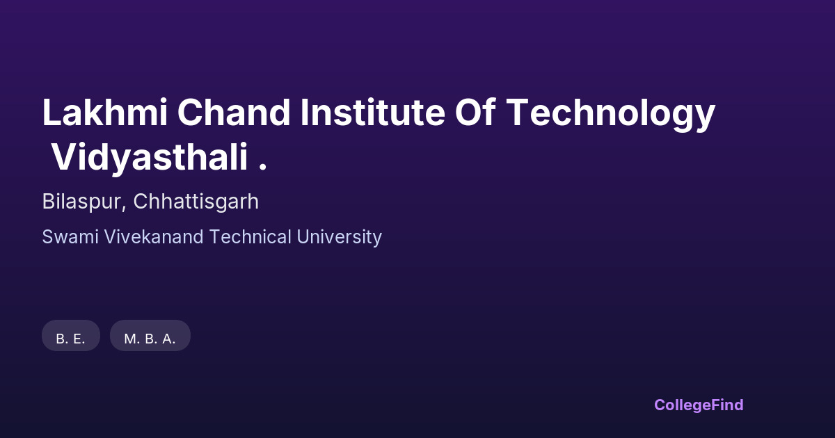 lakhmi chand institute of technology vidyasthali .