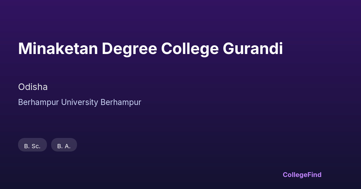 minaketan degree college gurandi
