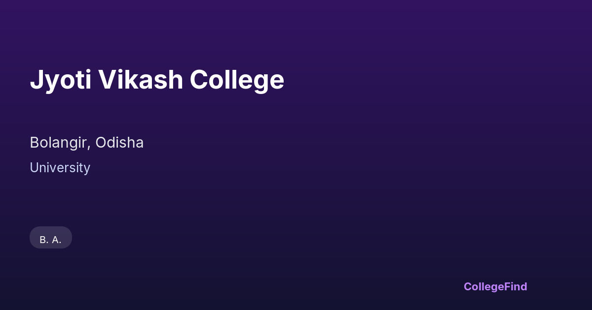 jyoti vikash college