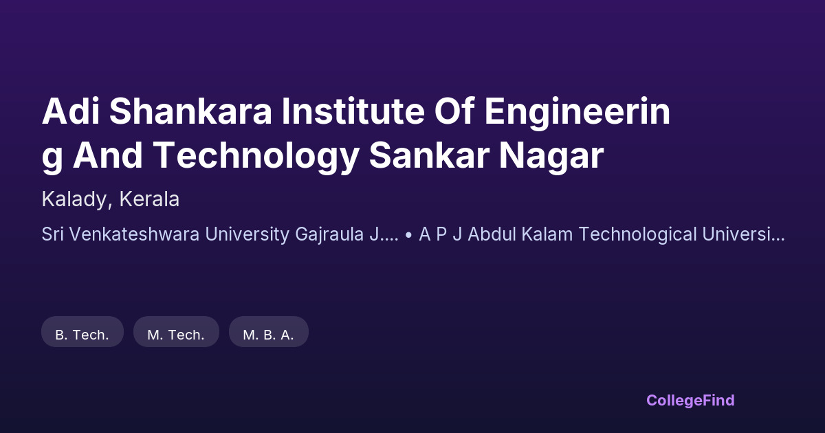 adi shankara institute of engineering and technology sankar nagar