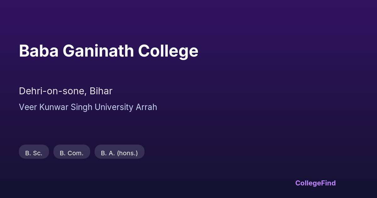 baba ganinath college