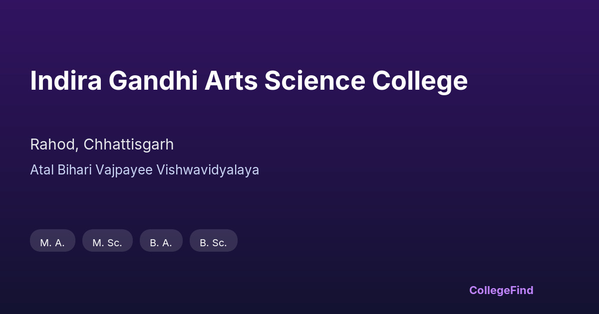 indira gandhi arts science college