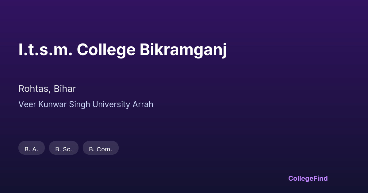 i.t.s.m. college bikramganj