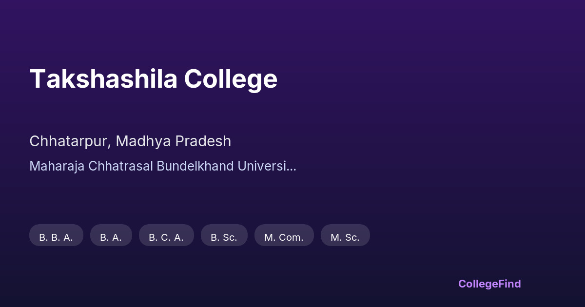 takshashila college