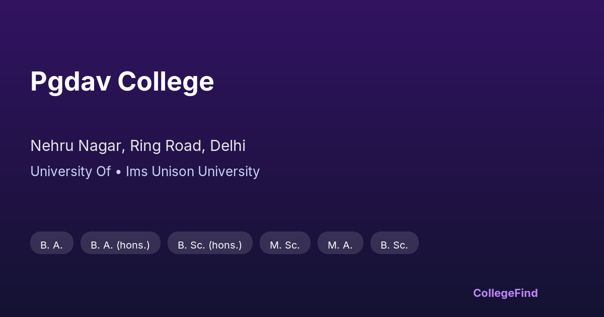 pgdav college