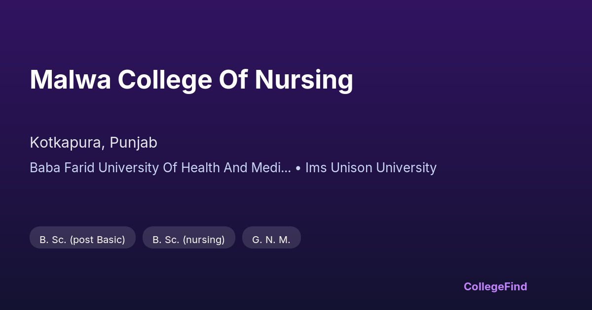 malwa college of nursing