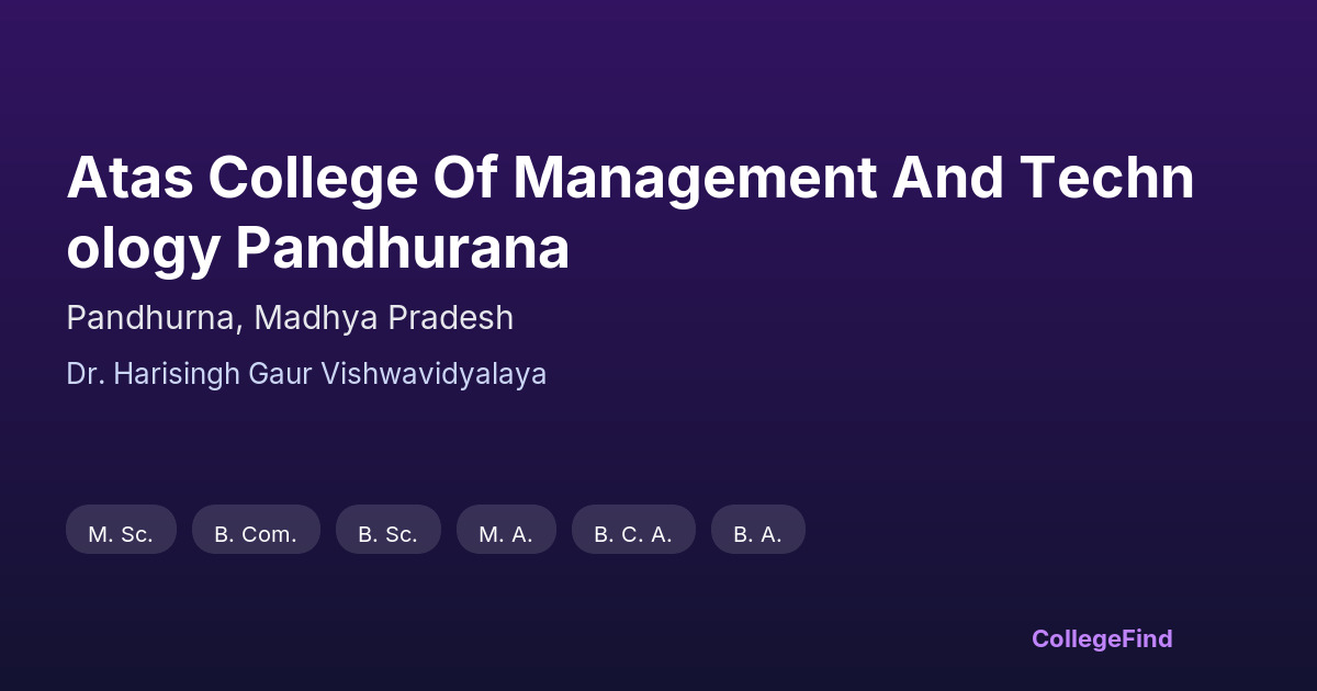 atas college of management and technology pandhurana