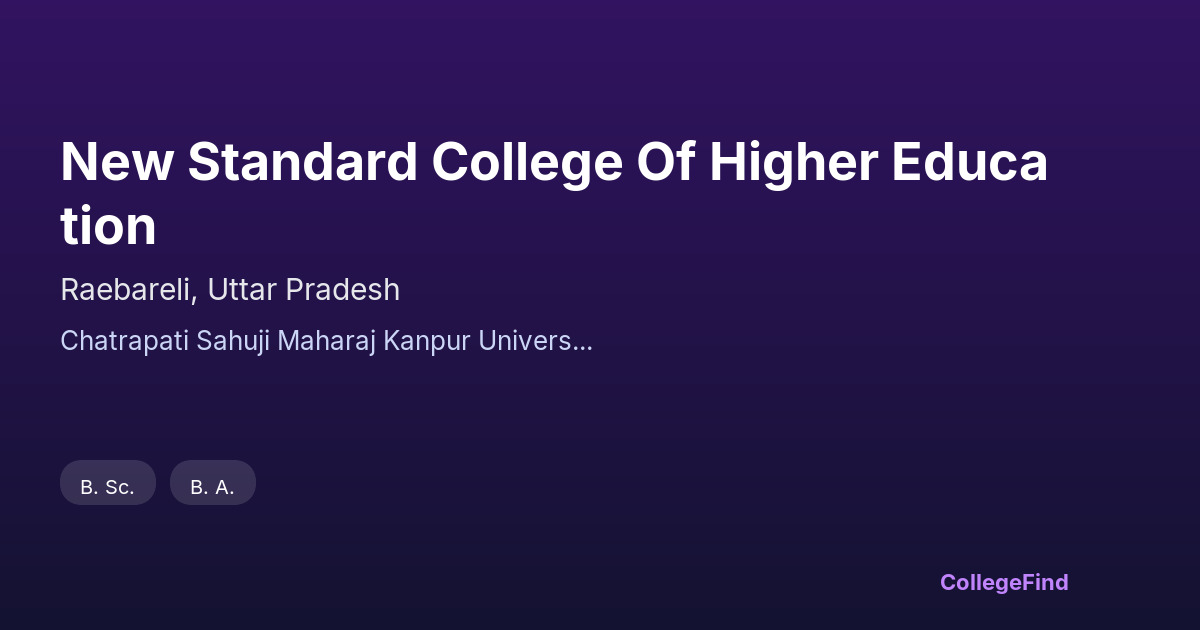 new standard college of higher education