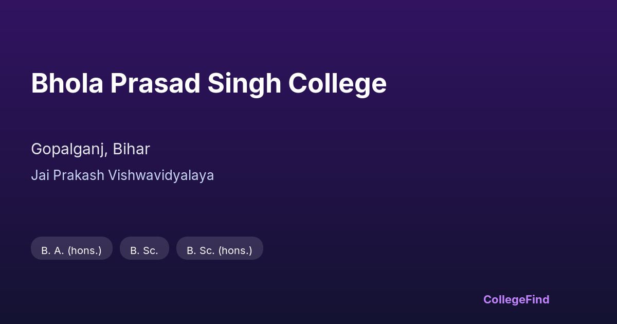 bhola prasad singh college