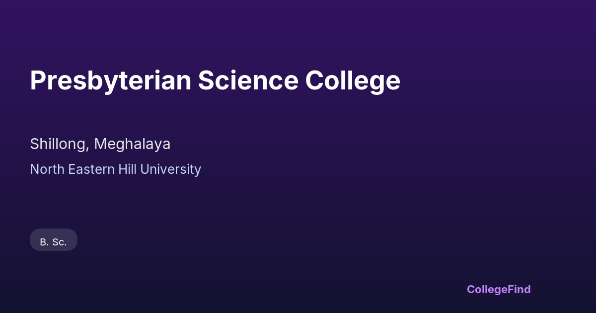 presbyterian science college