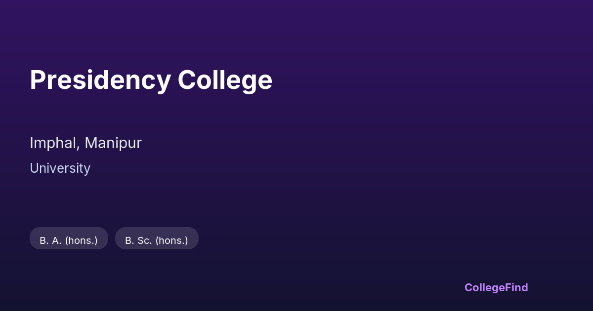 presidency college