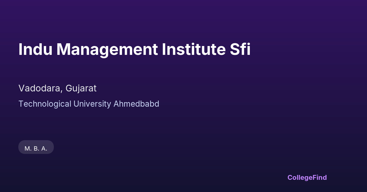 indu management institute sfi