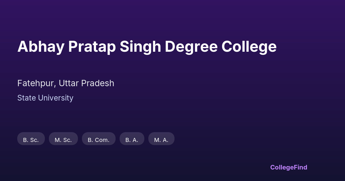 abhay pratap singh degree college