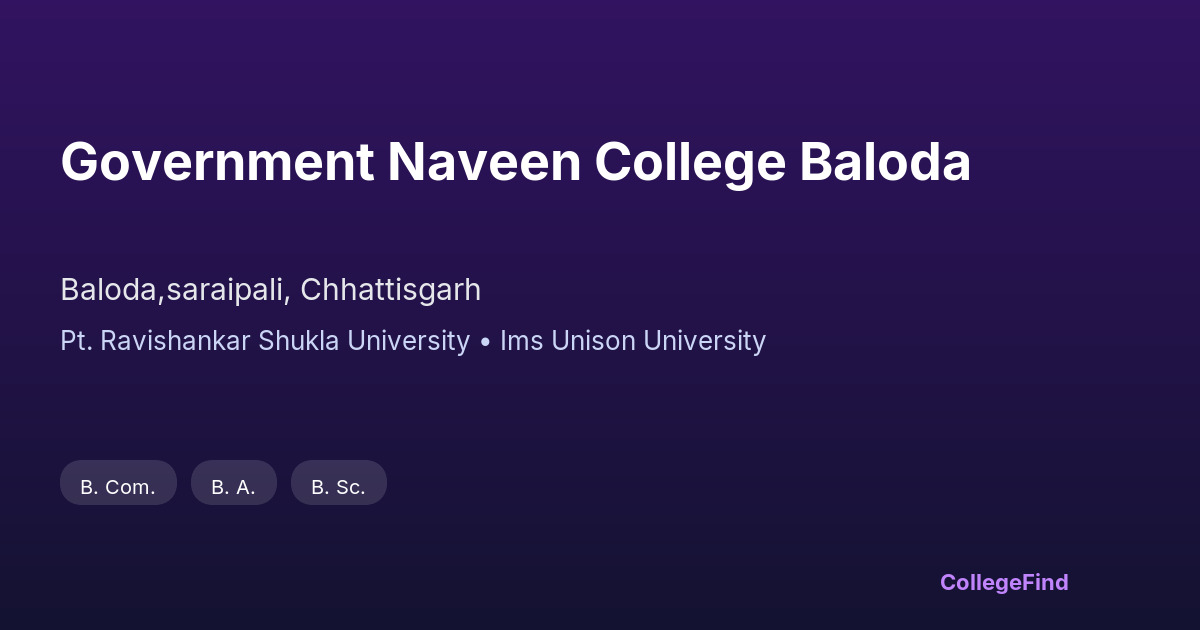 government naveen college baloda