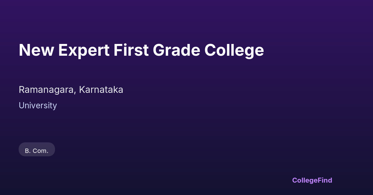 new expert first grade college