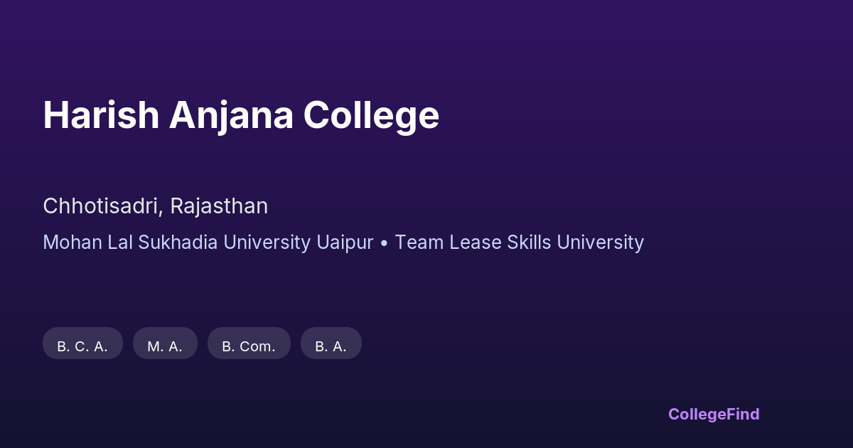 harish anjana college