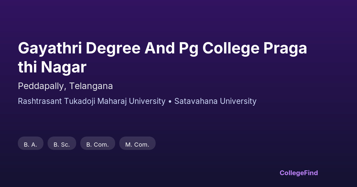 gayathri degree and pg college pragathi nagar