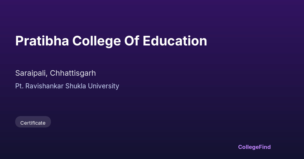 pratibha college of education