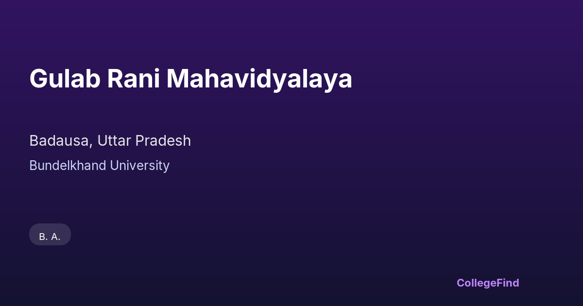 gulab rani mahavidyalaya