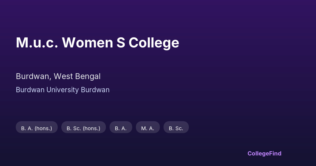 m.u.c. women s college