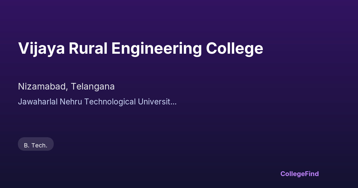 vijaya rural engineering college