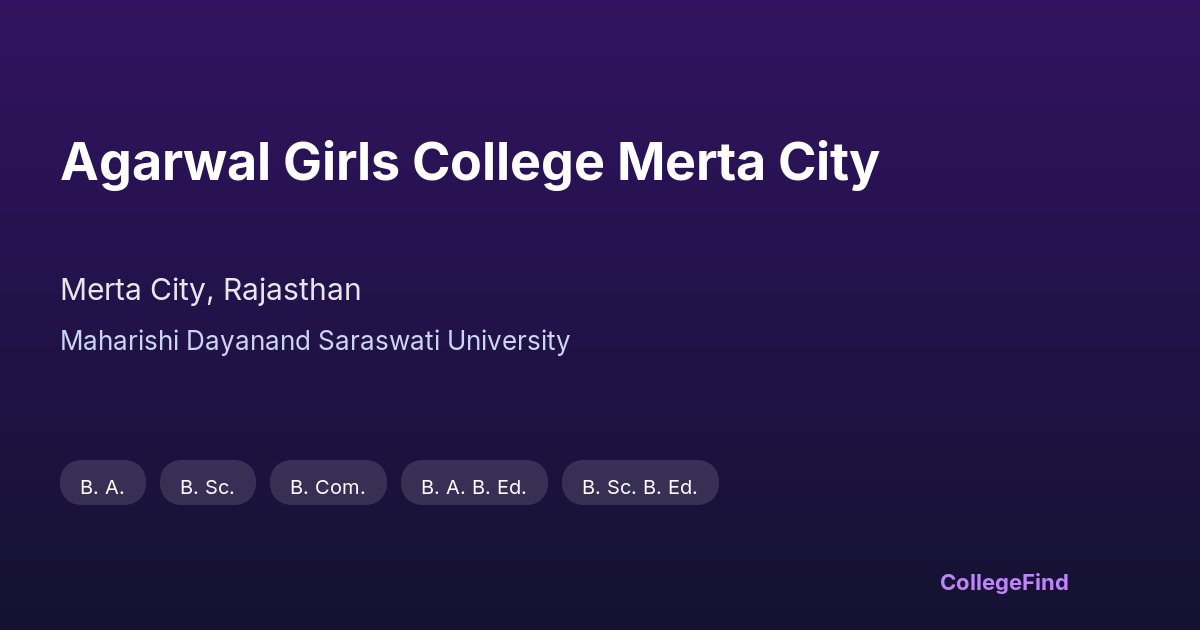 agarwal girls college merta city