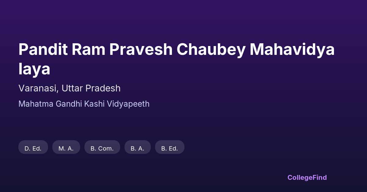 pandit ram pravesh chaubey mahavidyalaya