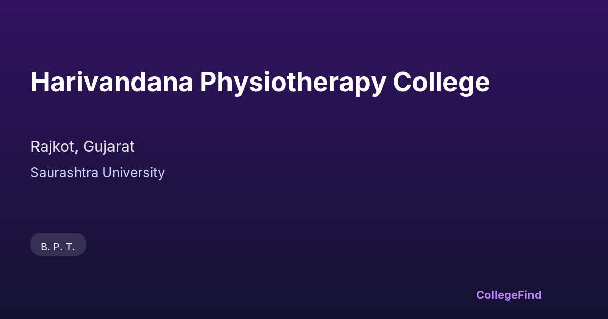 harivandana physiotherapy college
