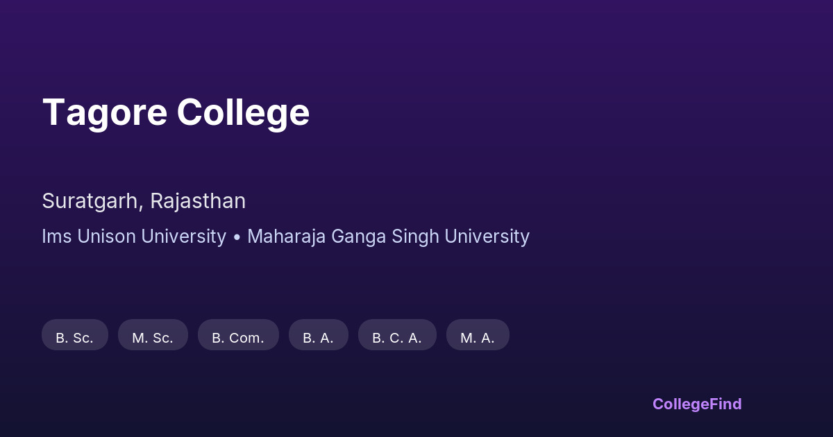 tagore college