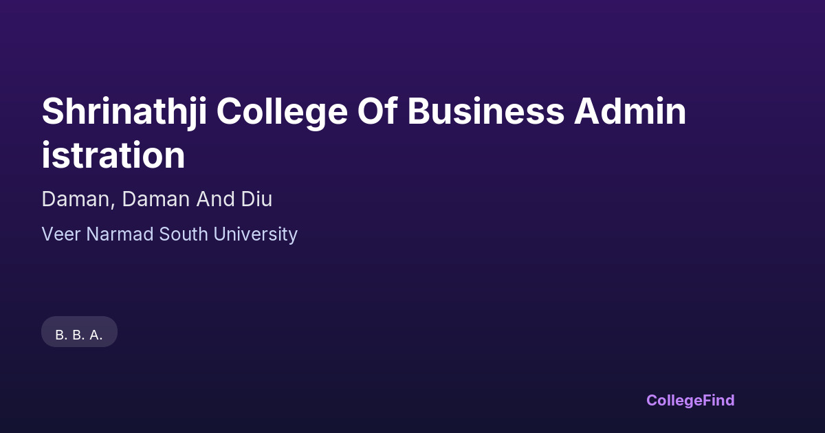 shrinathji college of business administration