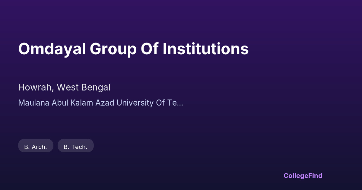 omdayal group of institutions
