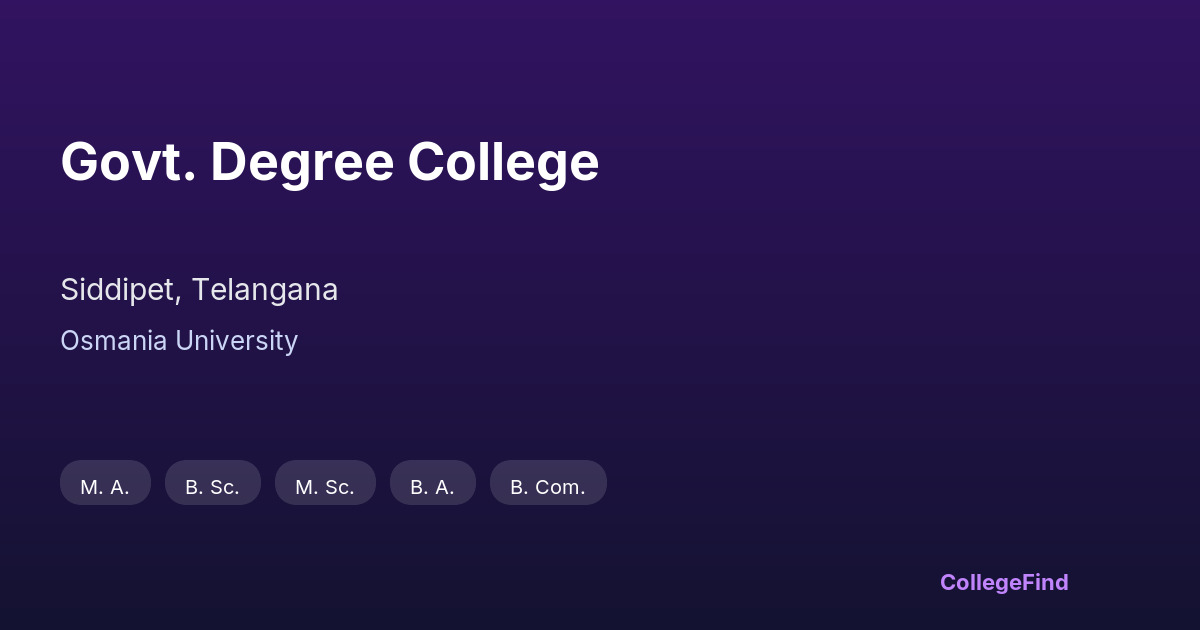 govt. degree college