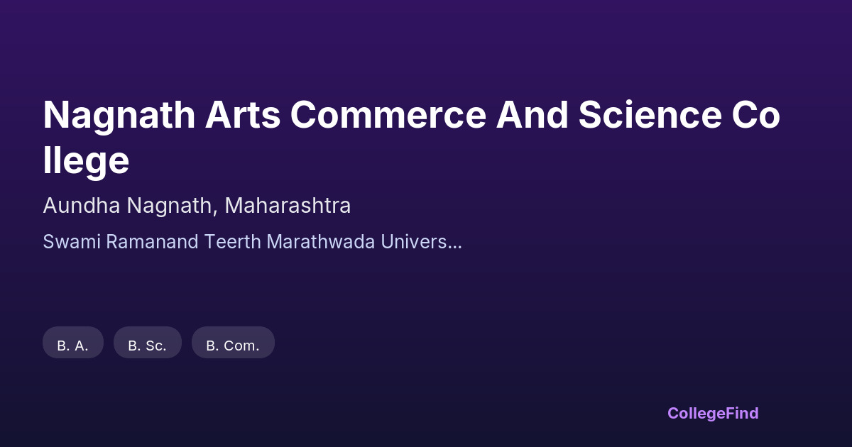 nagnath arts commerce and science college