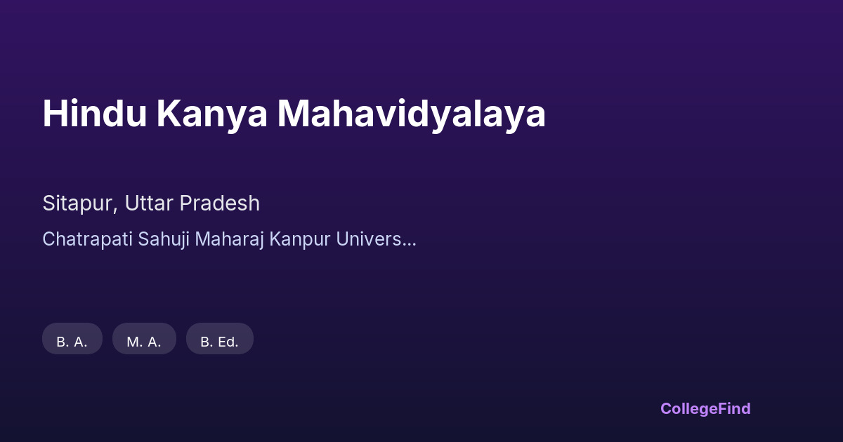 hindu kanya mahavidyalaya