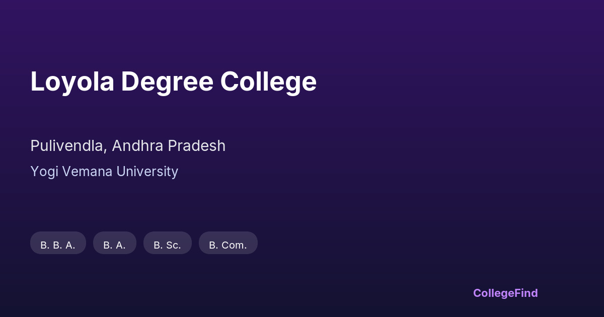 loyola degree college