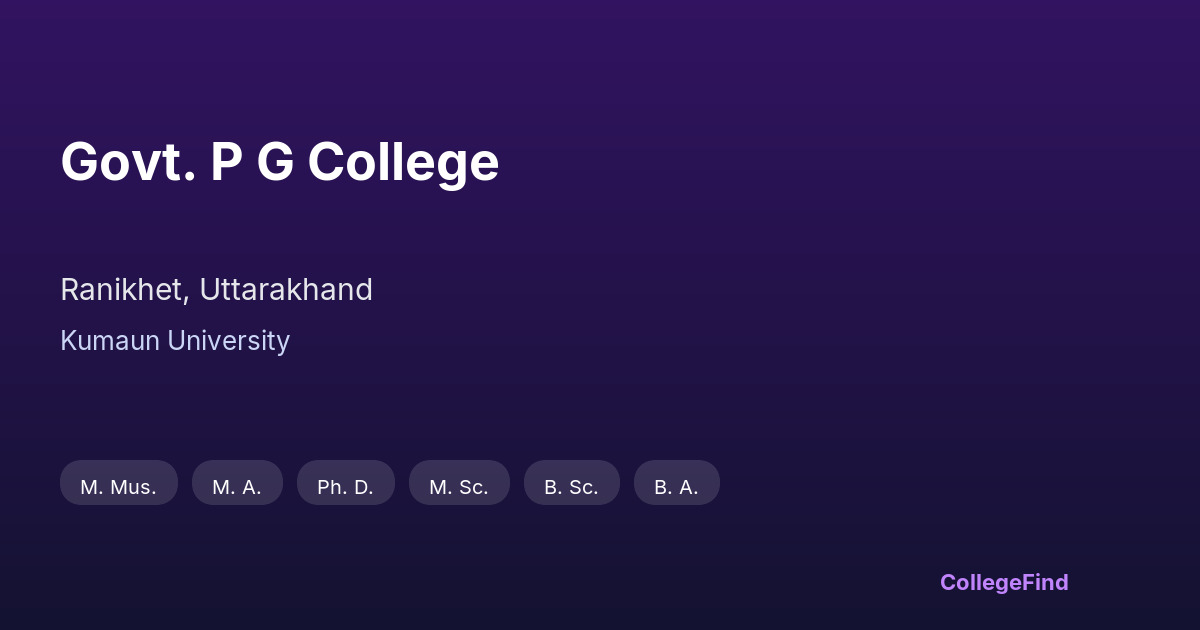 govt. p g college