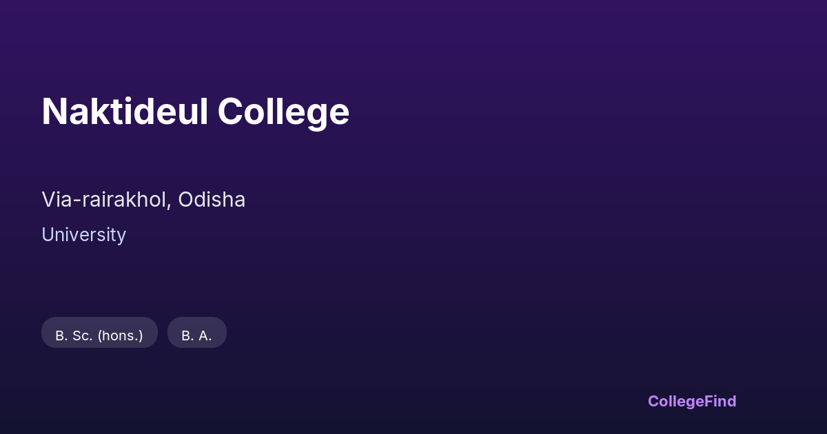 naktideul college