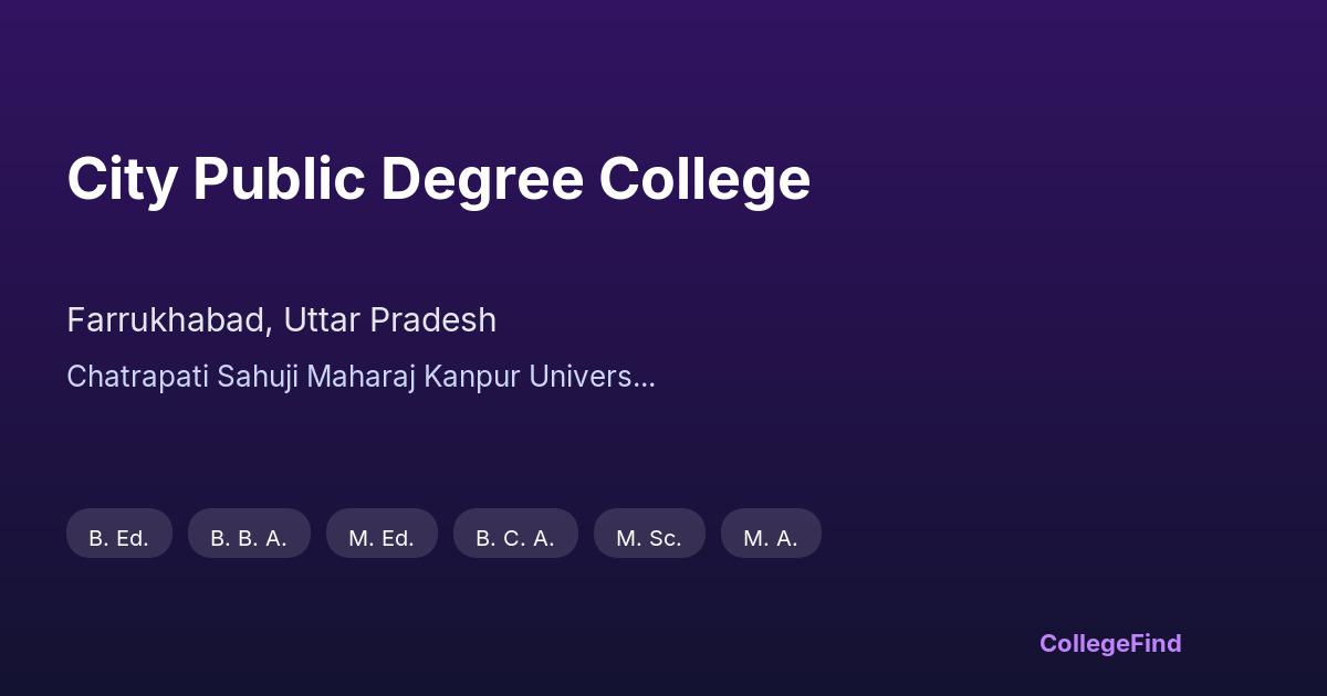 city public degree college