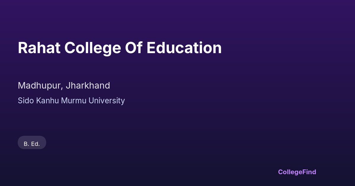 rahat college of education